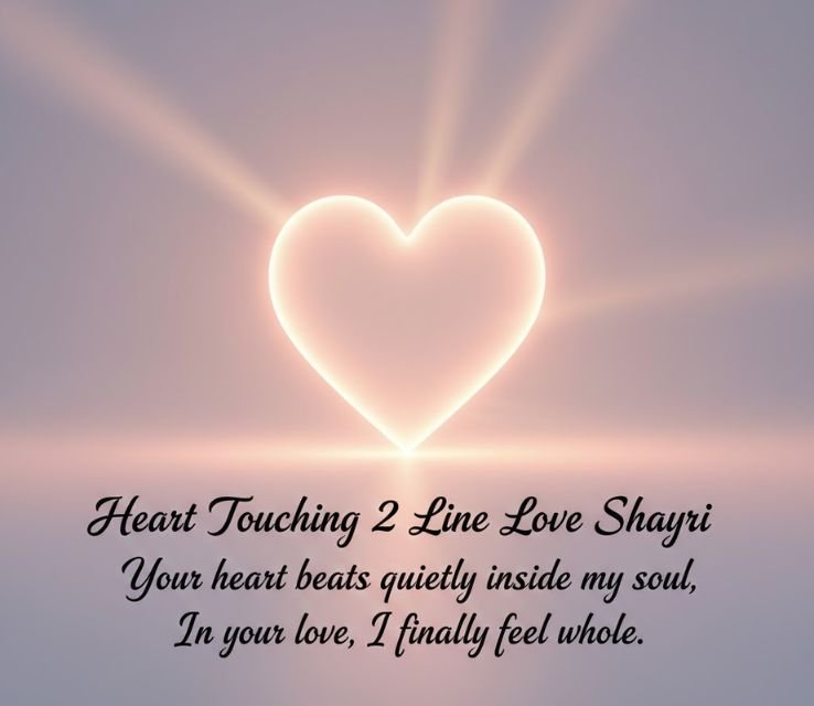 heart touching 2 line love shayari in english