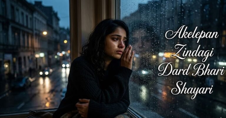 Akelepan Zindagi Dard Bhari Shayari