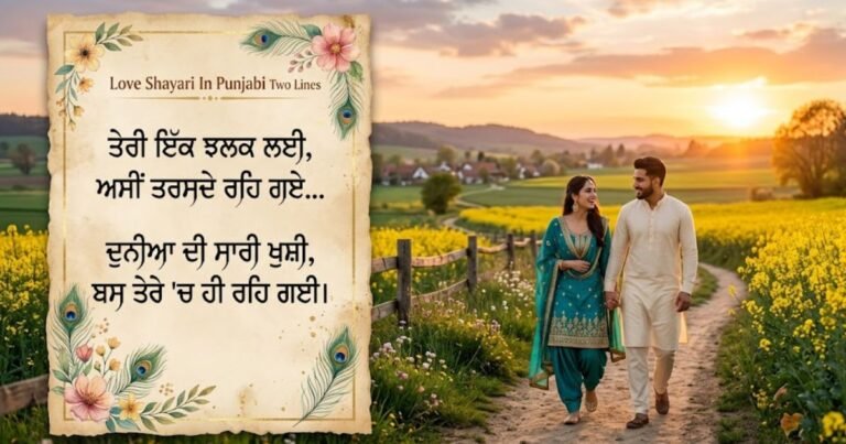 Love Shayari In Punjabi Two Lines
