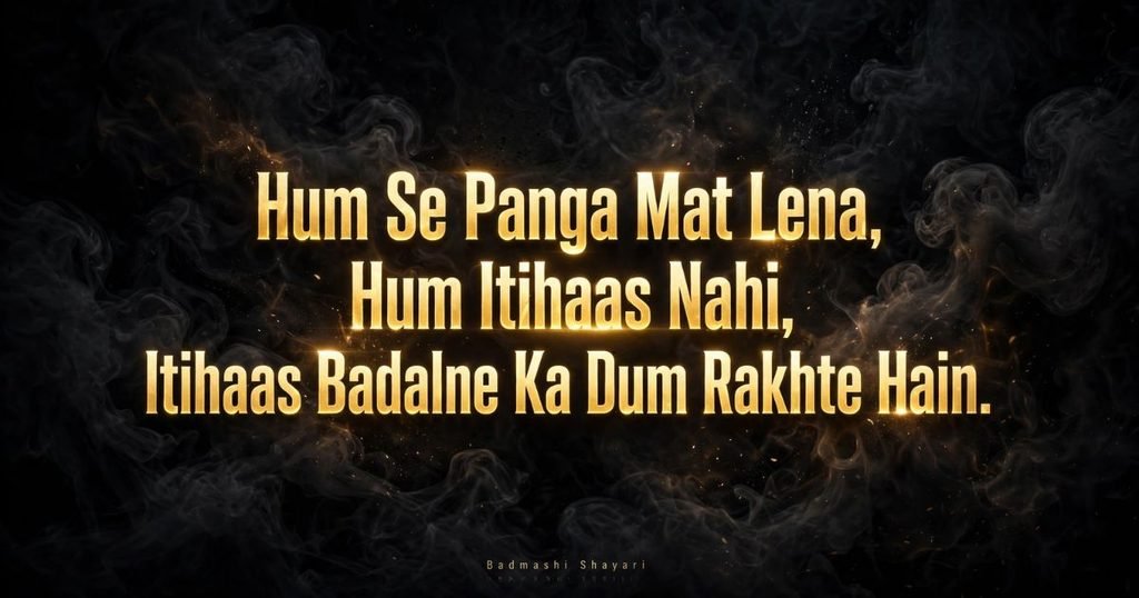 Dabang Attitude Shayari