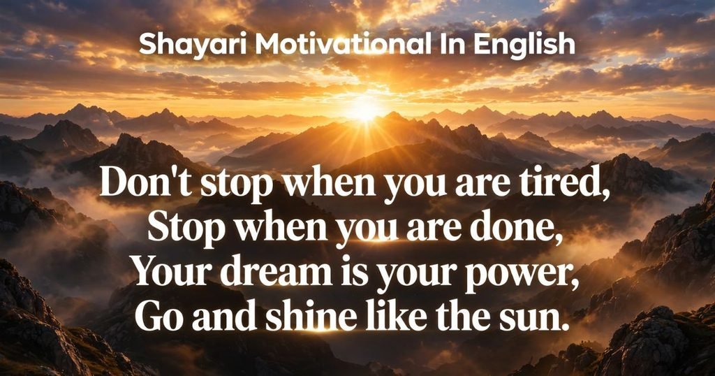 Motivational Shayari in English 2 Line