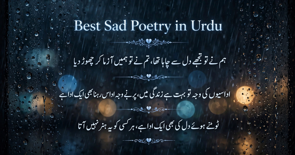 best sad poetry in urdu