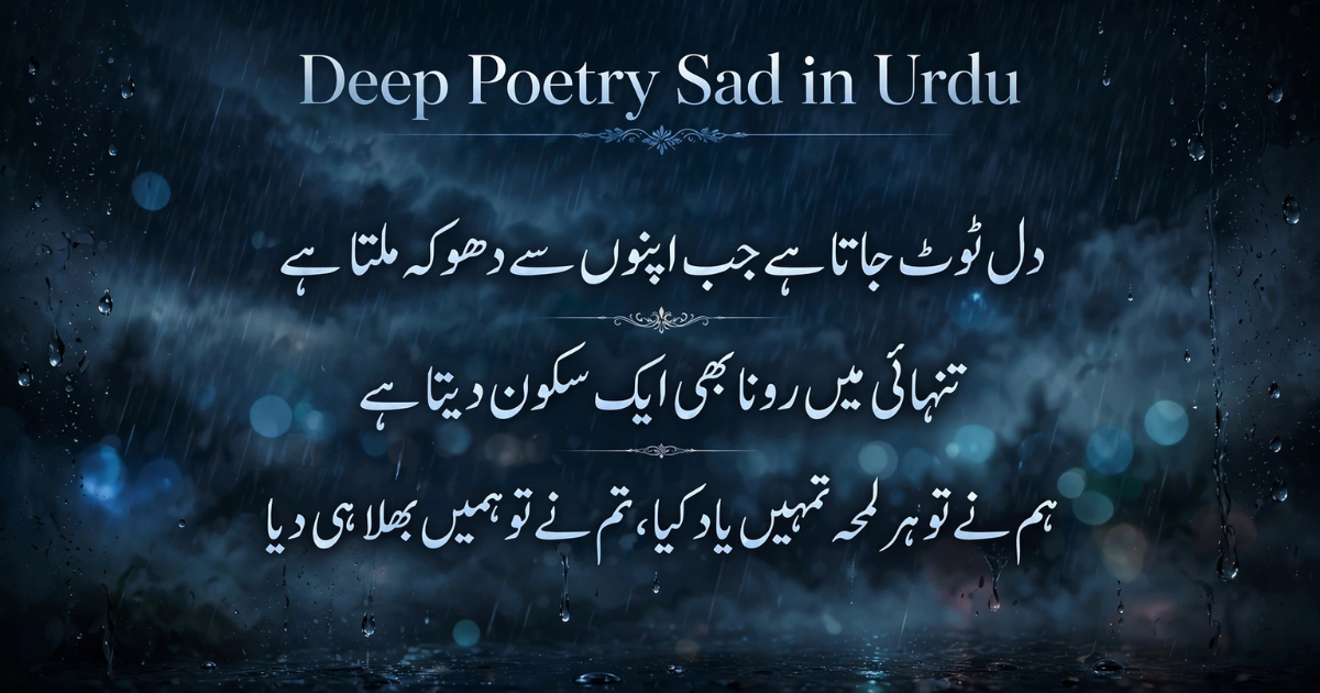 sad urdu poetry