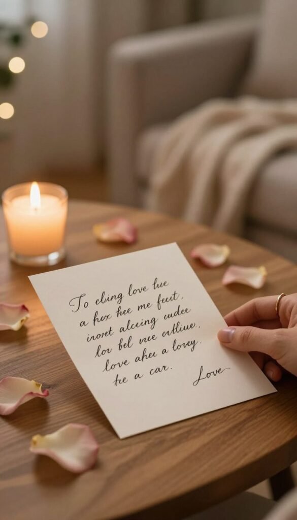 A thoughtful note expressing heart touching love and care A thoughtful note expressing heart touching love and care